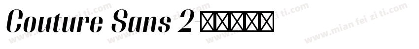 Couture Sans 2字体转换